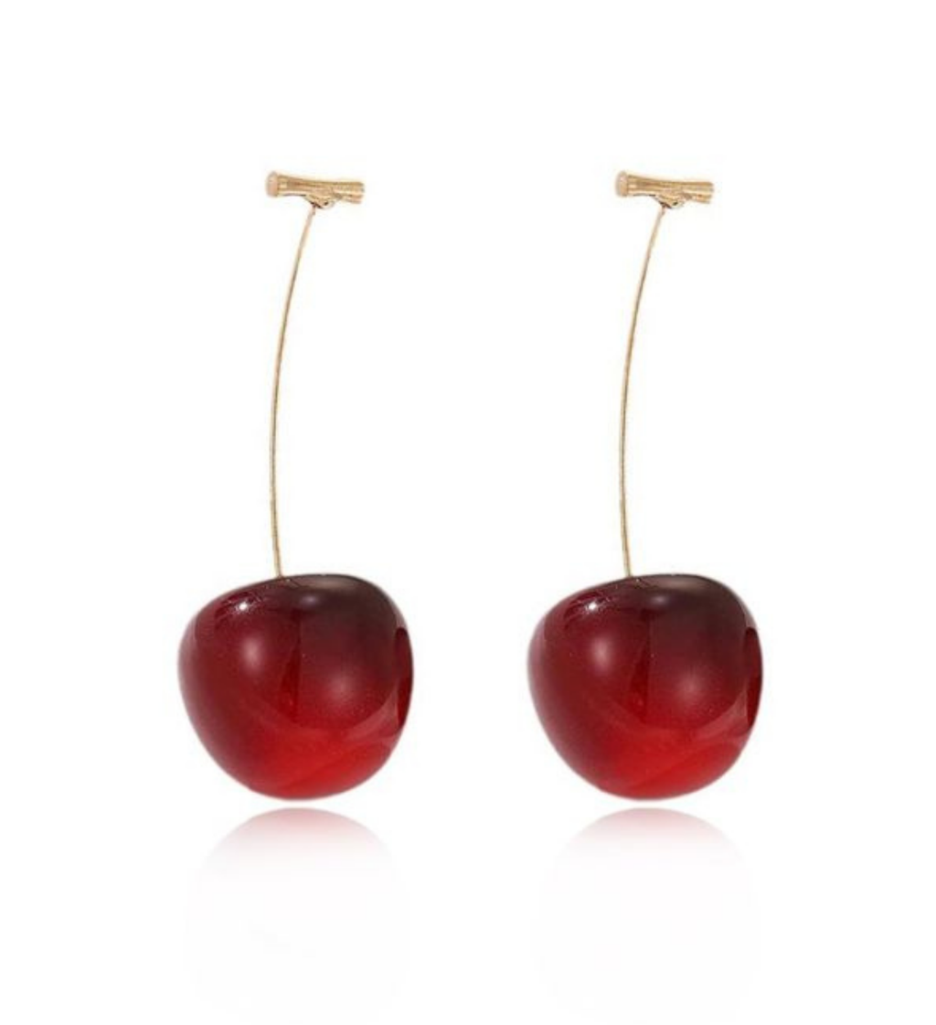 Red Cherry Earrings - STD001