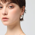 Pearl C Shape Stud Earrings