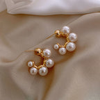 Pearl C Shape Stud Earrings