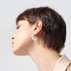 Pearl C Shape Stud Earrings