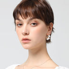 Pearl C Shape Stud Earrings