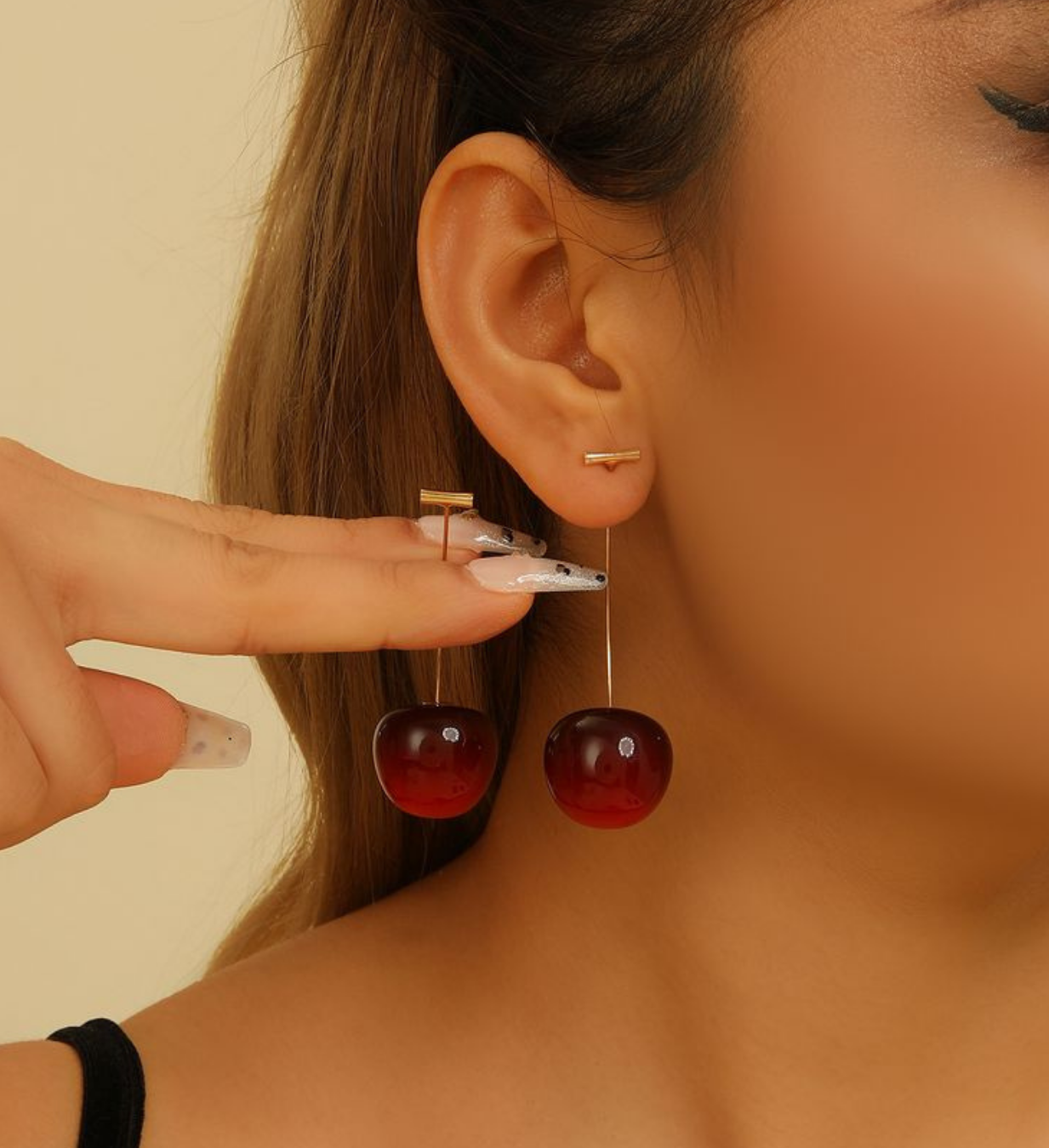 Red Cherry Earrings - STD001