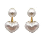 Elegant Heart Stud Earrings for Women