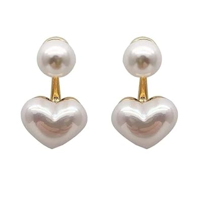 Elegant Heart Stud Earrings for Women
