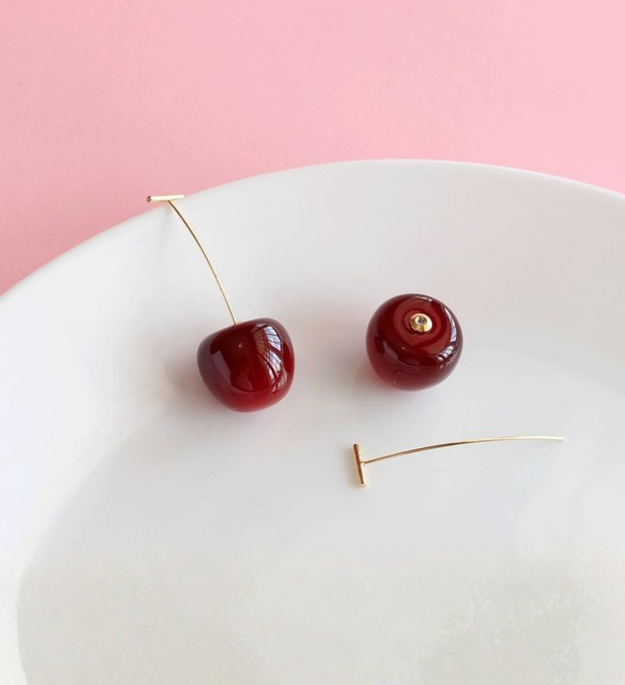 Red Cherry Earrings - STD001