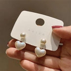 Elegant Heart Stud Earrings for Women