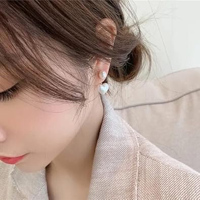 Elegant Heart Stud Earrings for Women