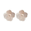 Crystal Bloom Transparent Flower Stud Earrings