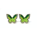 Green Butterfly Stud Earrings
