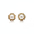 Gold Plated Pearl Stud Earrings