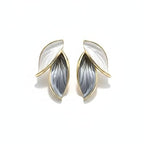 Dual Leaf Stud Earrings