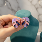 Monstera Floral Leaf Stud Earrings