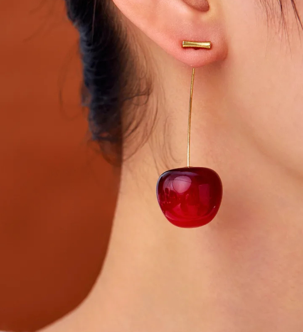 Red Cherry Earrings - STD001