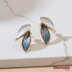 Dual Leaf Stud Earrings