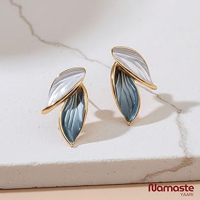 Dual Leaf Stud Earrings