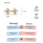 Elegant Enamel Flower Stud Earrings - Ivory
