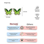 Green Butterfly Stud Earrings
