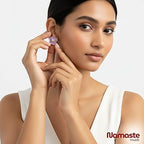 Lavender Purple Floral Stud Earrings