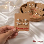 Gold Plated Korean Dual Butterfly Stud Earrings