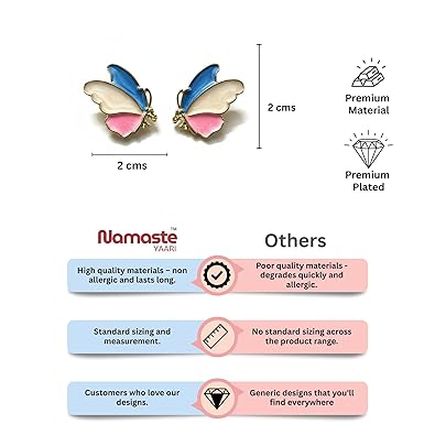 Colorful Butterfly Stud Earrings