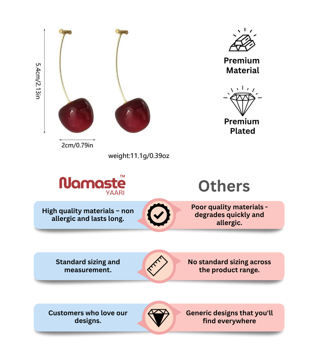 Red Cherry Earrings - STD001