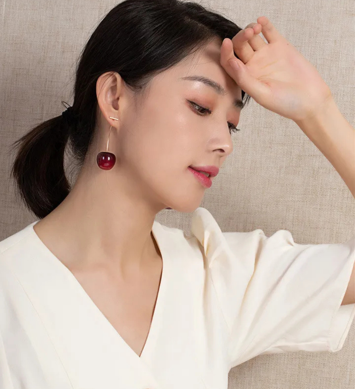 Red Cherry Earrings - STD001