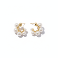 Pearl C Shape Stud Earrings