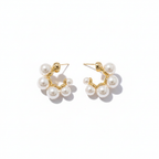 Pearl C Shape Stud Earrings