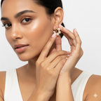 Pearl C Shape Stud Earrings