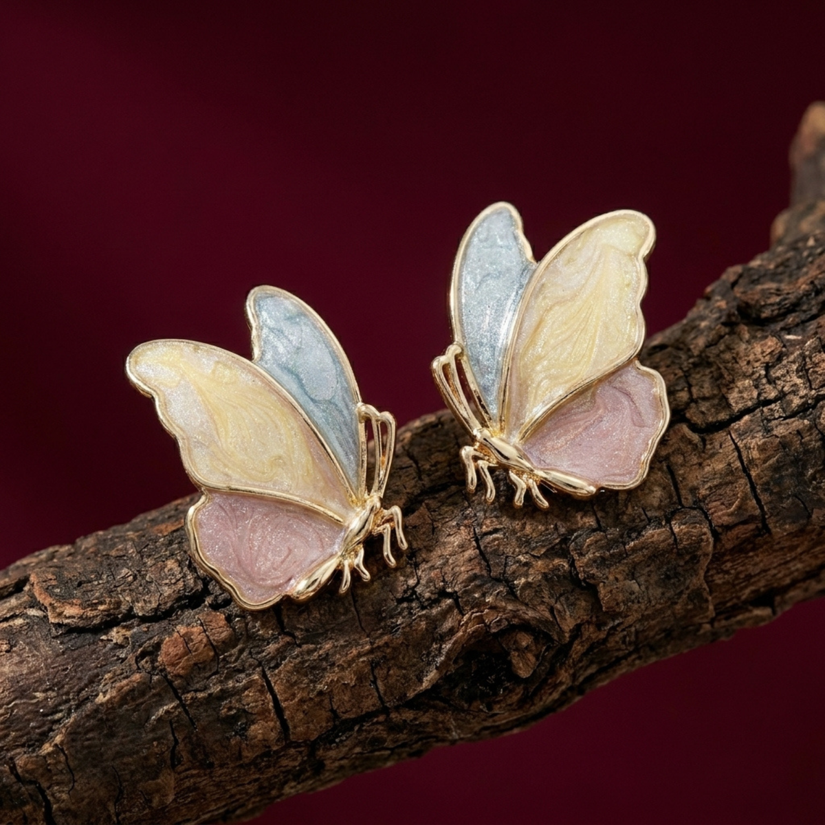 Colorful Butterfly Stud Earrings