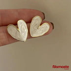 Vintage Irregular Heart Stud Earrings