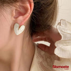 Vintage Irregular Heart Stud Earrings