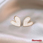 Vintage Irregular Heart Stud Earrings