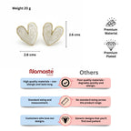 Vintage Irregular Heart Stud Earrings