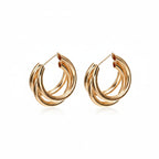 Korean Triple Hoop Earrings