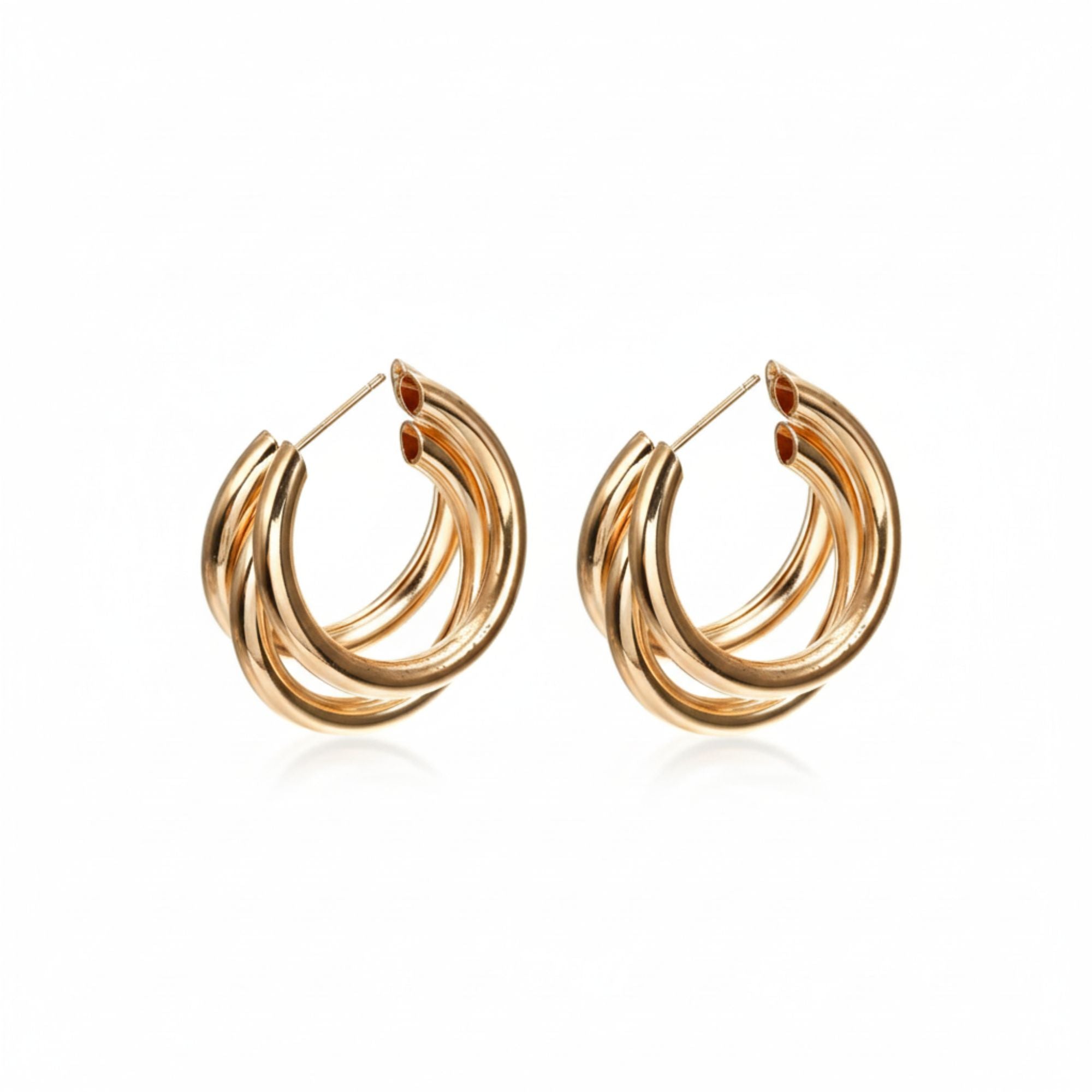 Korean Triple Hoop Earrings