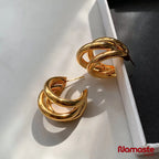 Korean Triple Hoop Earrings