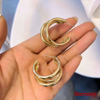 Korean Triple Hoop Earrings