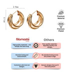 Korean Triple Hoop Earrings