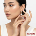 Leaf Pearl Drop Earrings