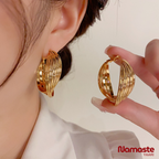 Gold Plated Multi Wire Hoop Earrings