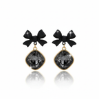 Bow Crystal Drop earrings