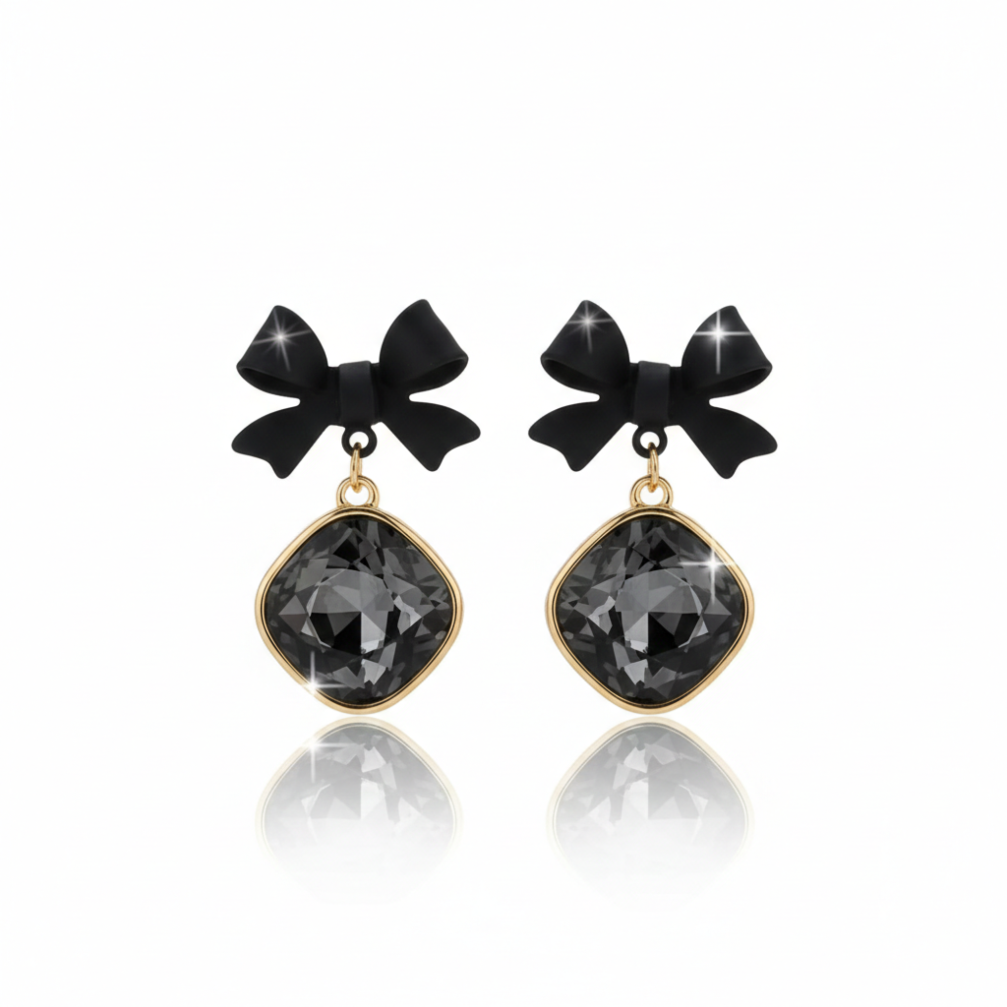 Bow Crystal Drop earrings
