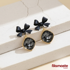 Bow Crystal Drop earrings