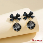 Bow Crystal Drop earrings