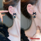 Bow Crystal Drop earrings