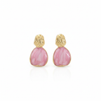 Pink Stone Gold Plated Studs