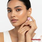 Pink Stone Gold Plated Studs