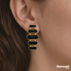 Stylish Black Dangle Earrings