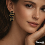 Stylish Black Dangle Earrings